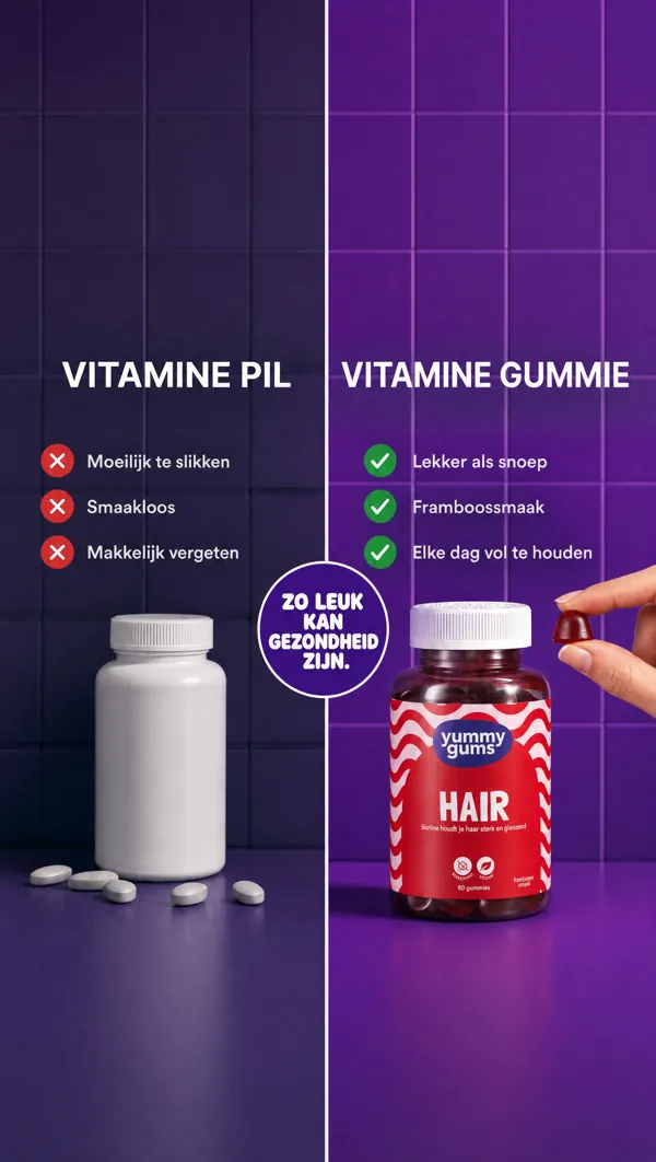 Advertentie: Vitamine pil vs vitamine gummie
